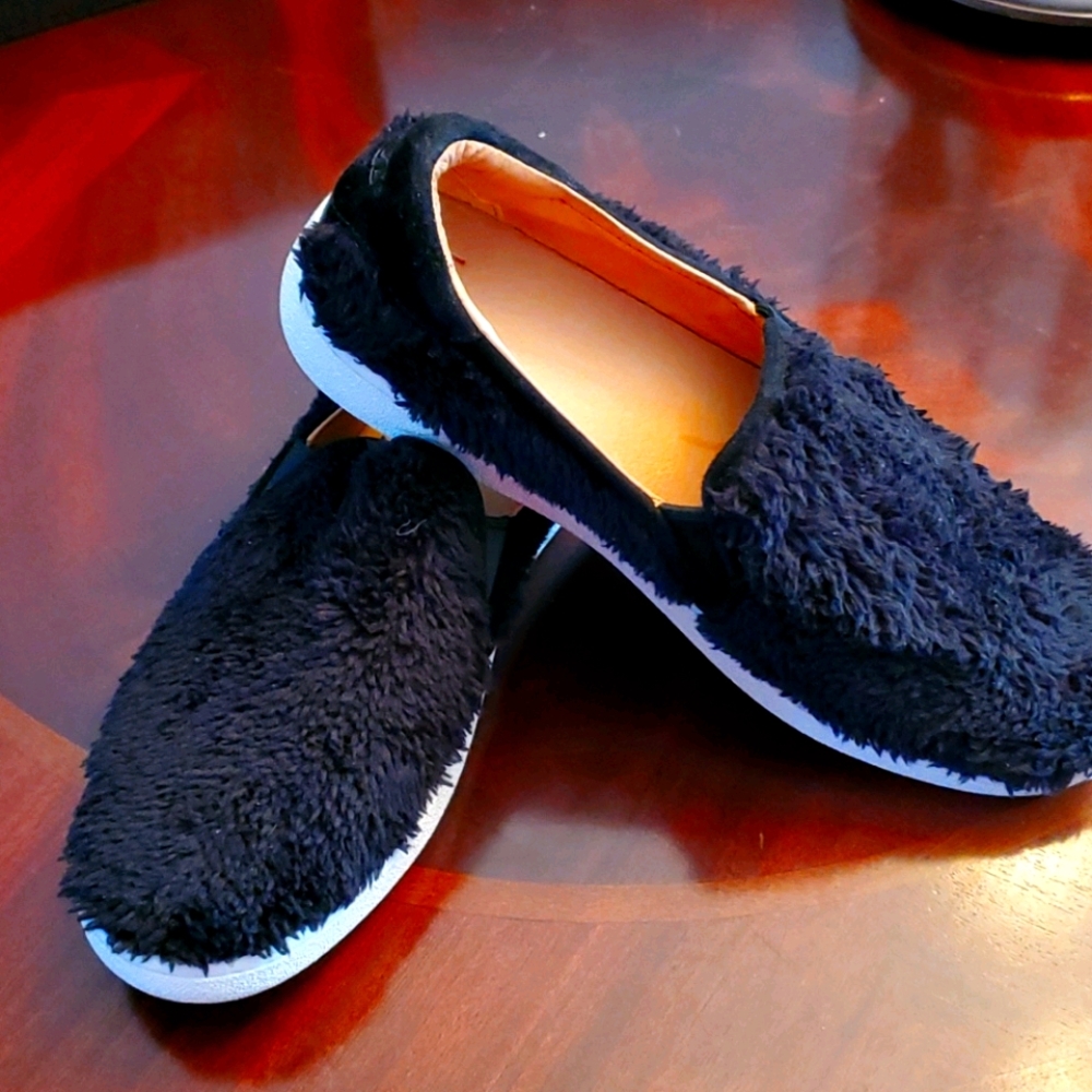 UGG Black Faux Fur Shoes